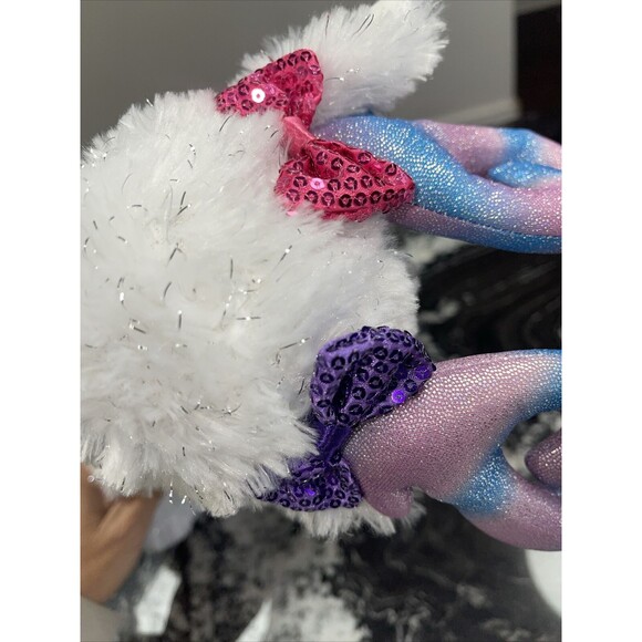 Build A Bear Glisten Reindeer Plush with Pink and Blue Swirl Antlers and Hooves - Picture 10 of 13